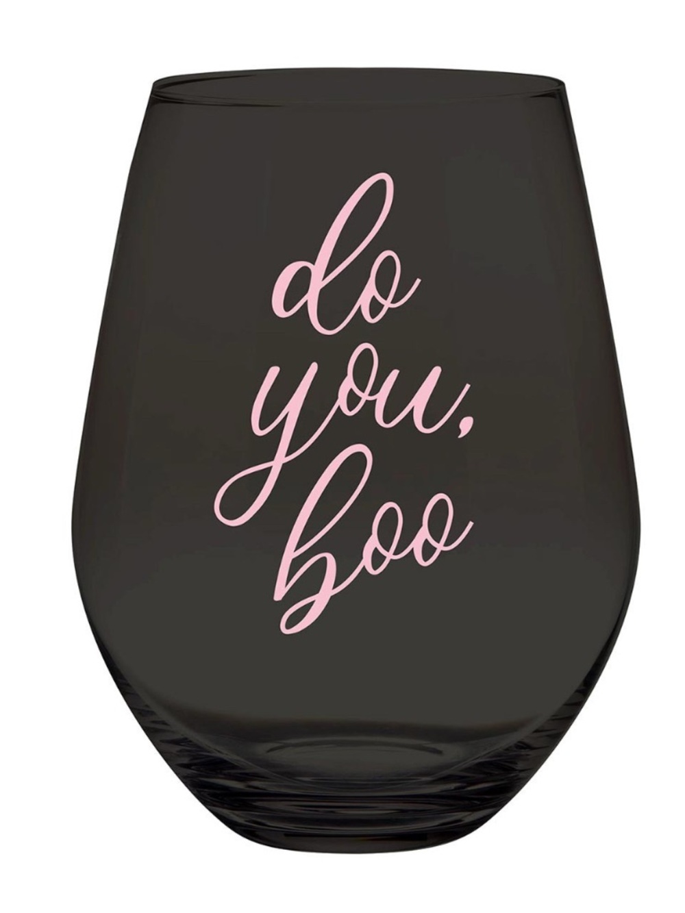 Do You Boo Black Stemless Wine Glass - 30oz